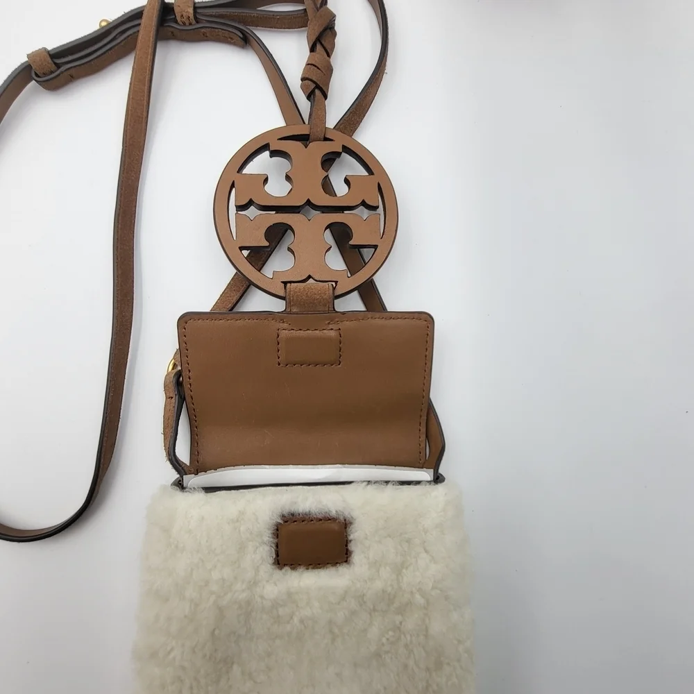 Tory Burch Boa Mirror Shoulder Sling Bag with Flap.